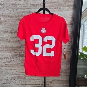 The Victory Ohio State Red Ohio State TreVeyon Henderson #32 T-Shirt Adult L NWT